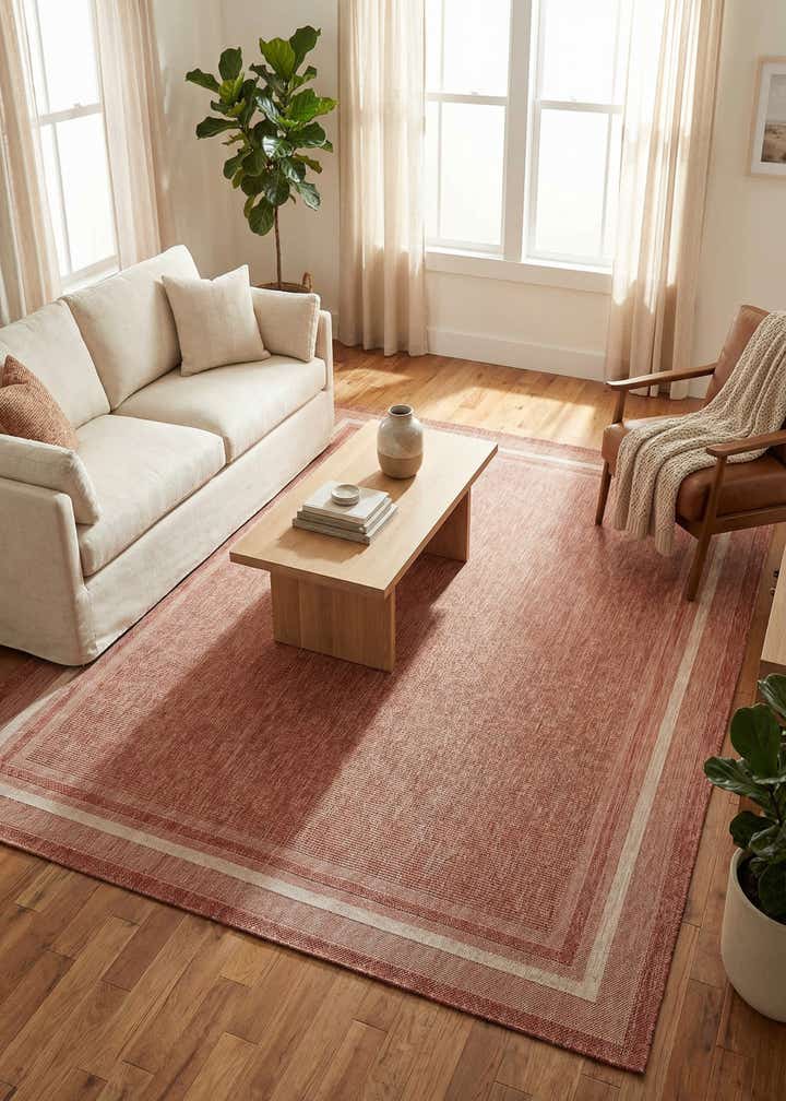 10' x 13' 1 Easy-Clean Border Indoor / Outdoor Rug