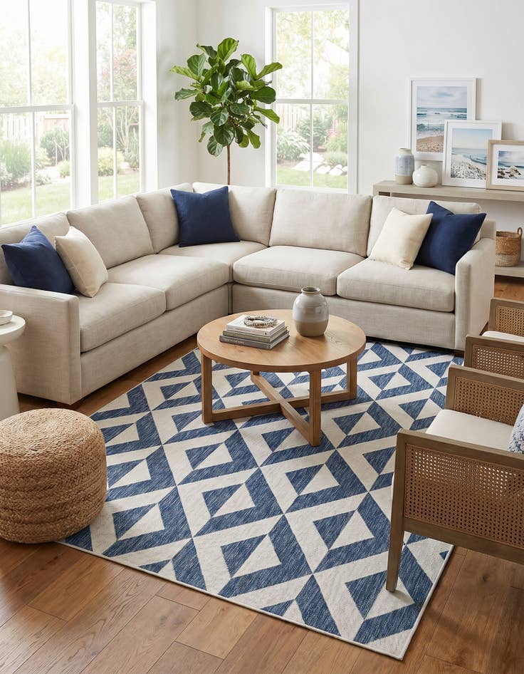 Detail image of 7' 10 x 10' Easy-Clean Jill Zarin Napa Indoor / Outdoor Rug