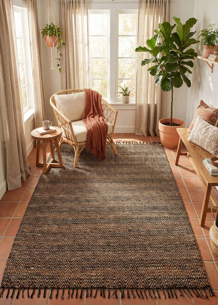 8' x 10' Hand Woven Braided Jute Rug