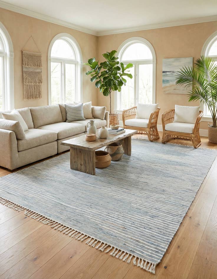 Detail image of 10' x 14' 1 Chindi Cotton Rug