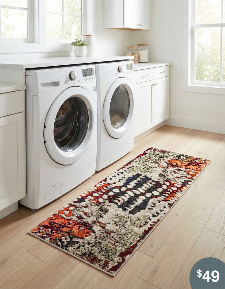 Detail image of 2' x 5'  Washable Haerfest Runner Rug
