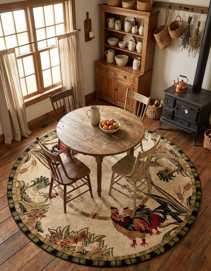 Detail image of 10' x 10' Country Round Rug