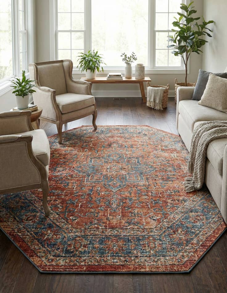 Detail image of 7' 10 x 7' 10 Isabella Octagon Rug