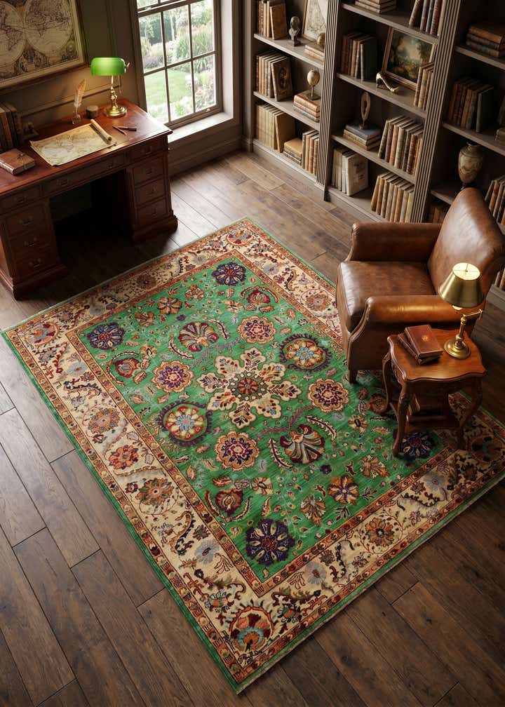 5' 2 x 6' 7 Hand Knotted Ariana Ziegler Rug