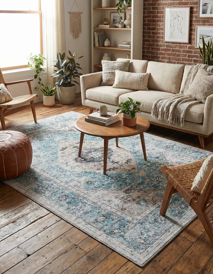 Detail image of 6' x 9' Washable Yara Rug