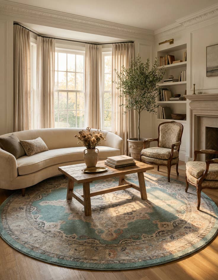 Detail image of 7' 10 x 7' 10 Parker Round Rug