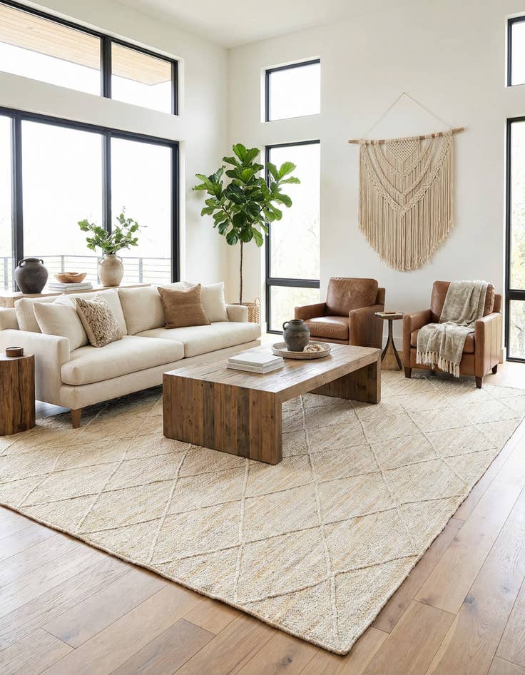 Detail image of 9' x 12' Handmade Braided Jute Rug