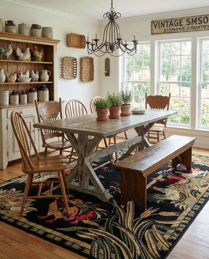 7' x 10' Pastoral Rug