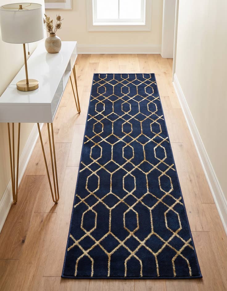 Detail image of 2' x 6' Marilyn Monroe™ Glam Trellis Runner Rug