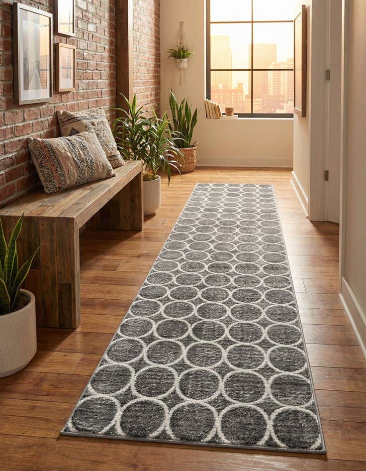 Detail image of  2' 7 x 12' Lattice Trellis Runner Rug