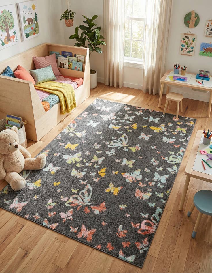 Detail image of 5' 3 x 8' Whimsy Kids Rug