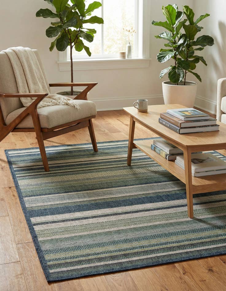 Detail image of 5' 3 x 5' 3  Washable Baja Indoor / Outdoor Square Rug