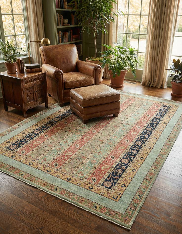 Detail image of 5' 10 x 7' 10 Hand Knotted Ariana Ziegler Rug