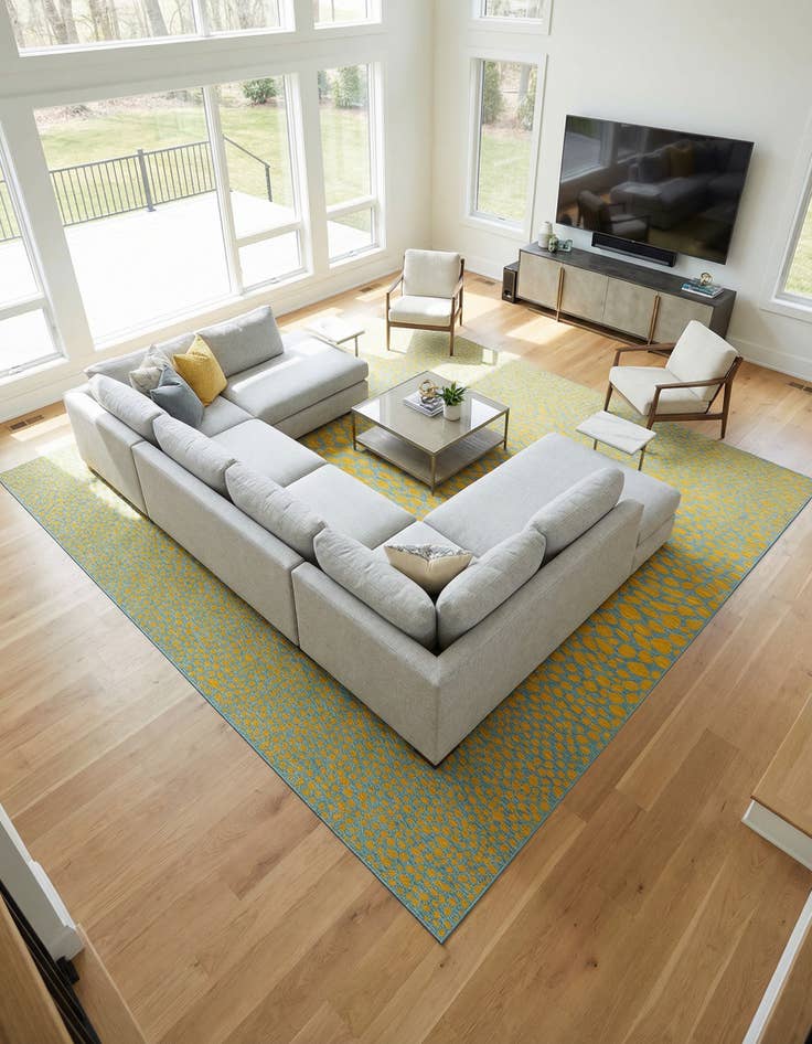 Detail image of 13' x 13'  Washable Jill Zarin Cape Town Indoor / Outdoor Square Rug