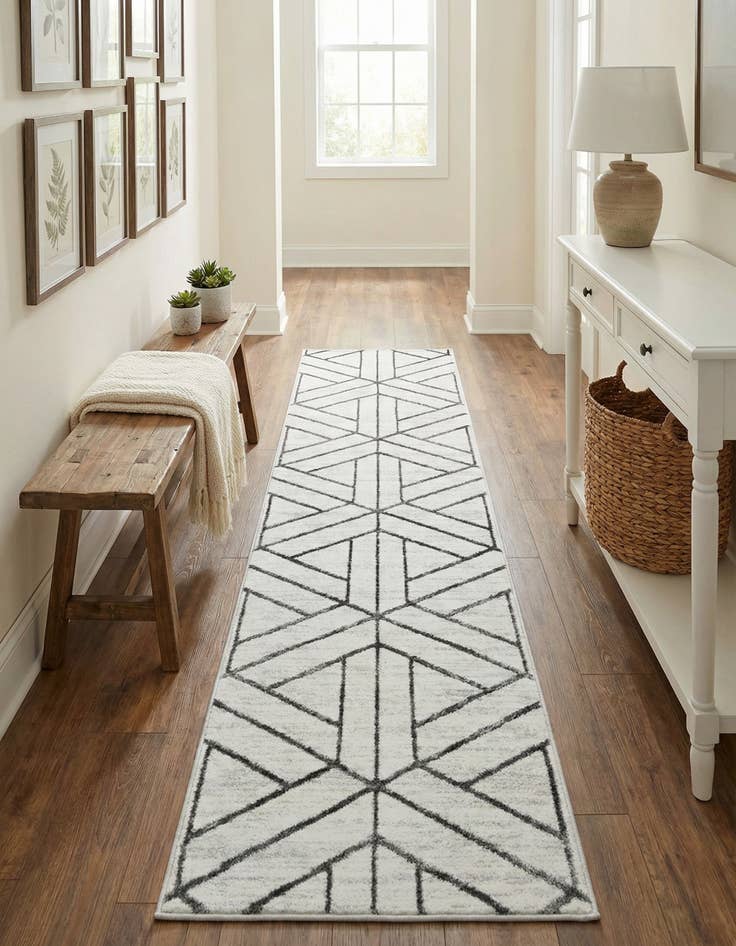 Detail image of 2' x 8' Lattice Trellis Runner Rug