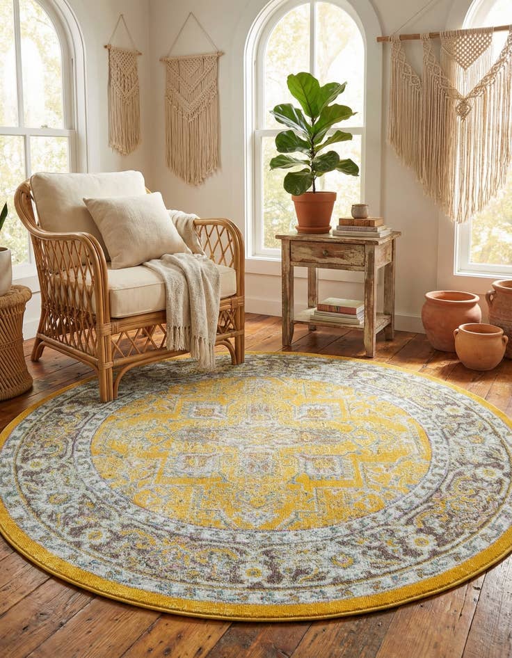 Detail image of 6' x 6' Santiago Round Rug