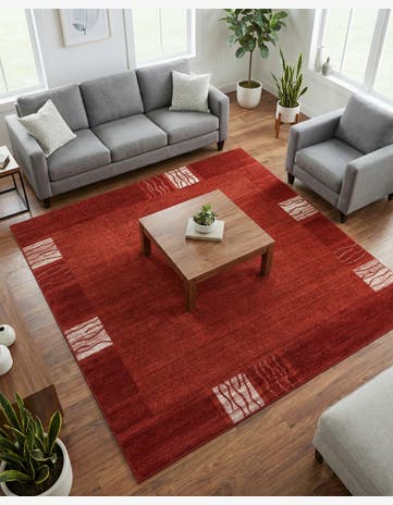 Terracotta Angelica Square Rug