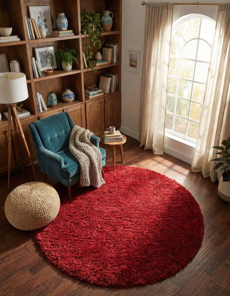 Detail image of 6' x 6' Infinity Shag Round Rug