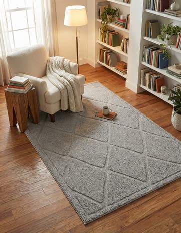 5' x 8' Lattice Shag Rug