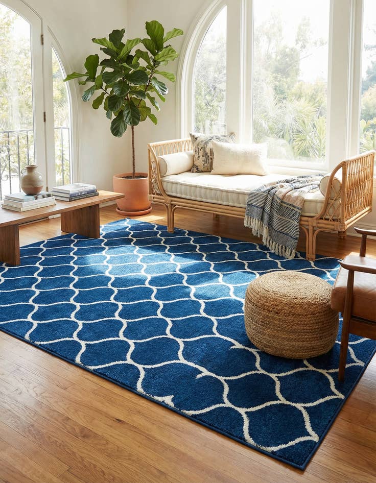 Detail image of 10' x 13' Lattice Frieze Rug