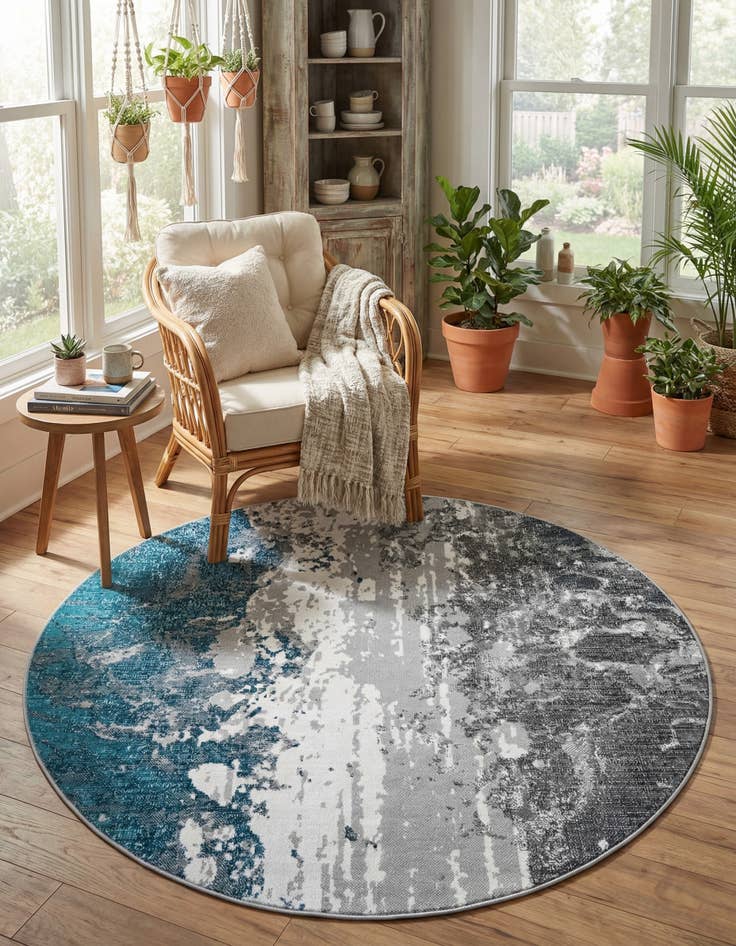 Detail image of 5' 3 x 5' 3 Valencia Round Rug