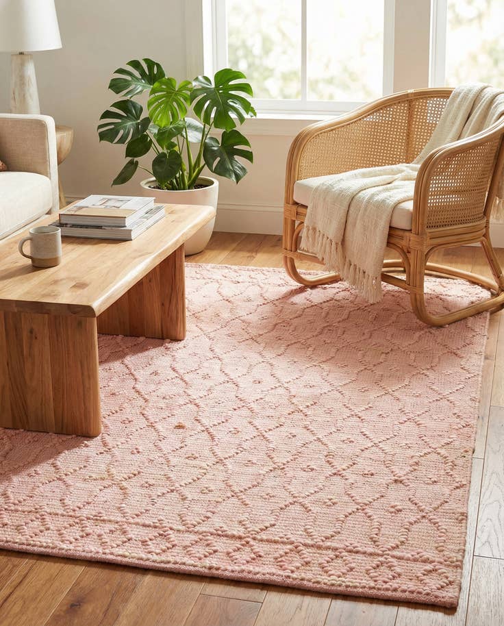 Detail image of 4' 1 x 6' 1 Hand Woven Larsa Jute Rug
