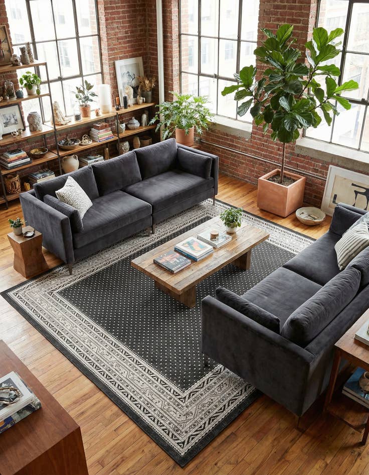 Detail image of 12' x 12' Tribeca Square Rug