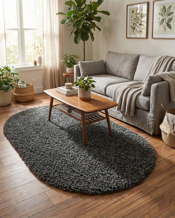 Detail image of 5' 3 x 8' Zermatt Shag Oval Rug