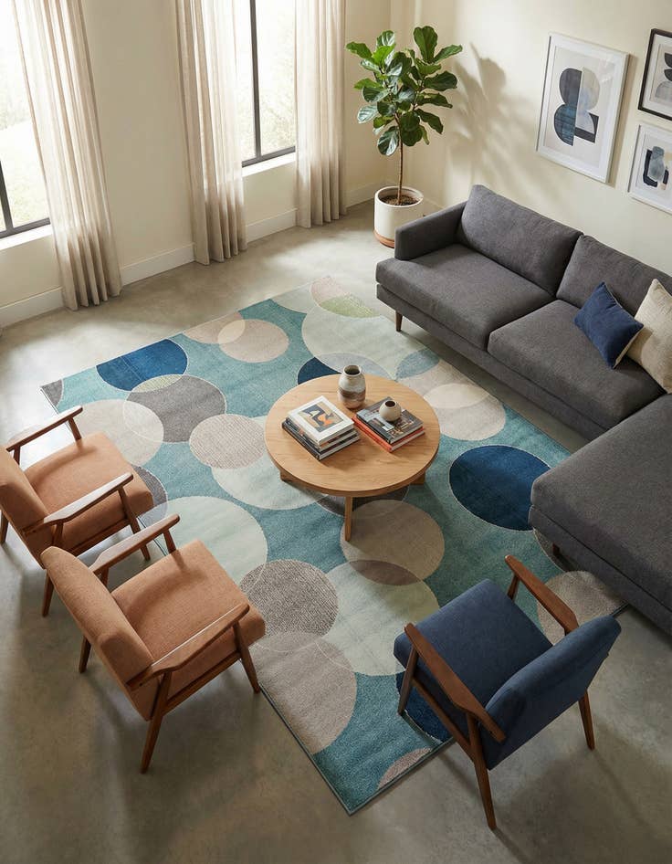 Detail image of 9' x 12' 2  Washable Spectrum Rug