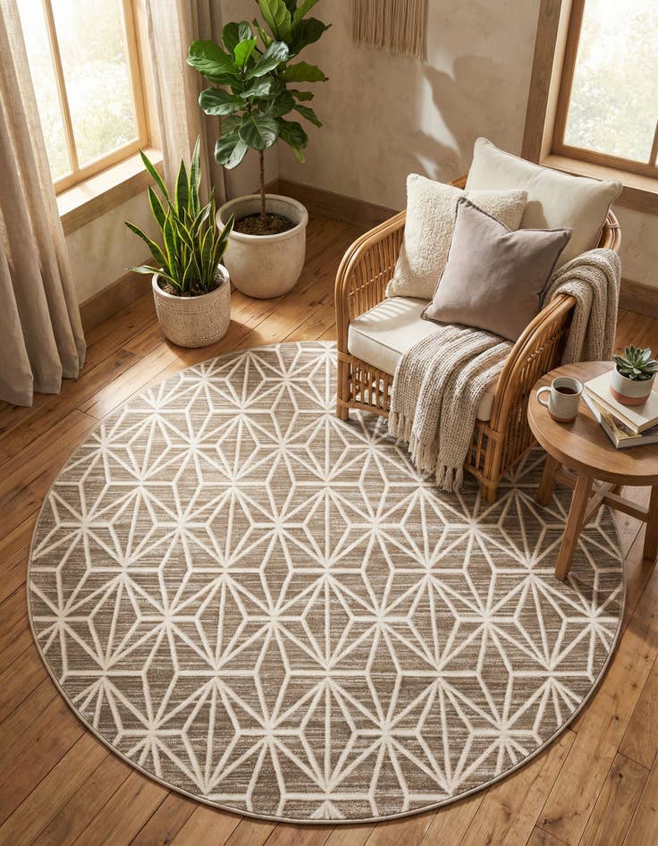 Detail image of 5' 3 x 5' 3 Uptown Fifth Avenue Round Rug