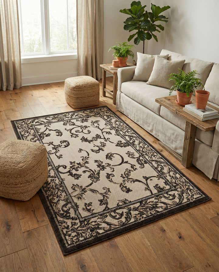 5' x 8' Easy-Clean Botanical Indoor / Outdoor Rug