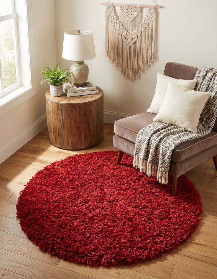 Detail image of 3' 3 x 3' 3 Infinity Shag Round Rug