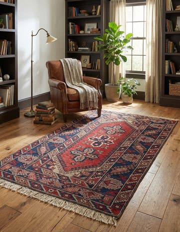 4' x 6' 3 Hand Knotted Anatolian Wool Rug