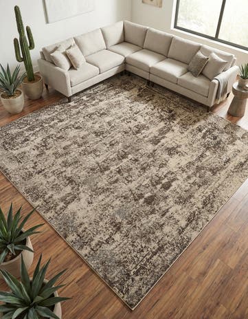 Cream Mojave Square Rug