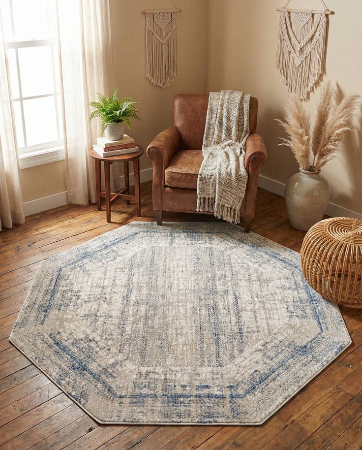 Detail image of 5' 3 x 5' 3 Deepa Octagon Rug