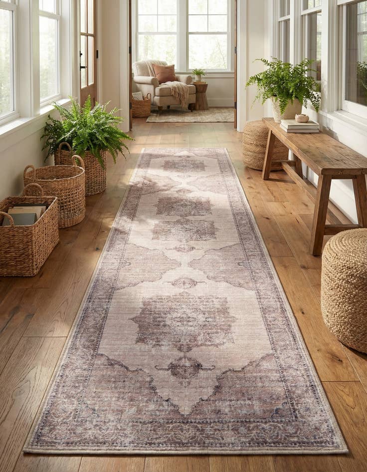 Detail image of 2' 7 x 12' Washable Mangata Runner Rug