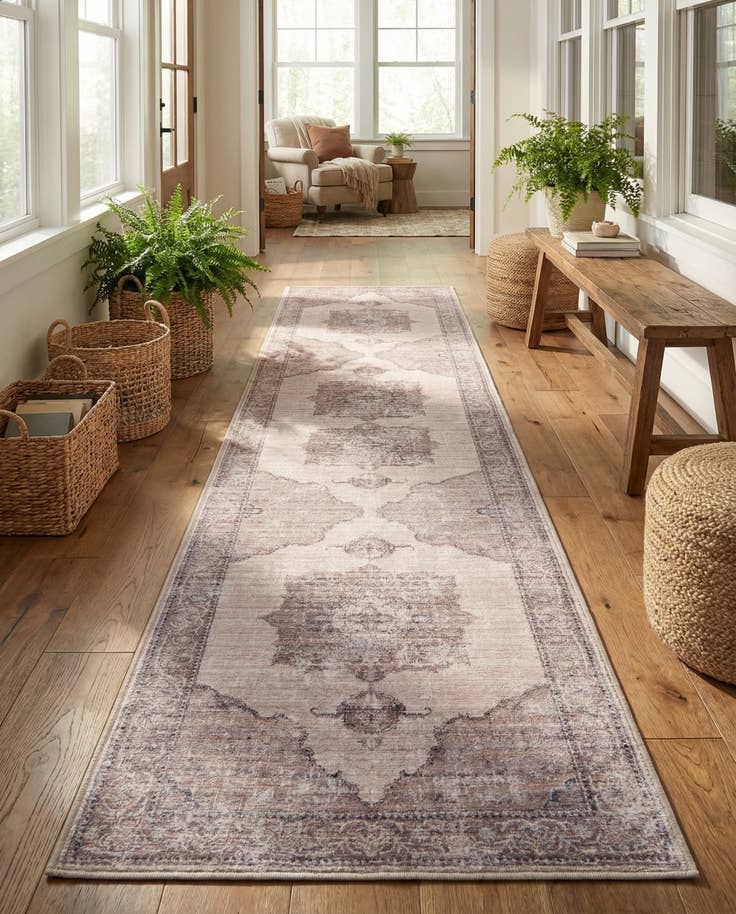 Detail image of 2' 7 x 12' Washable Mangata Runner Rug