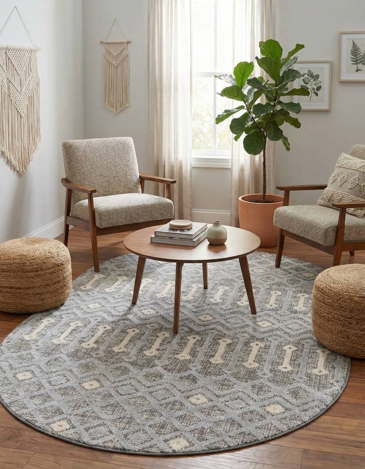 Detail image of 5' 3 x 8' Arlo Oval Rug