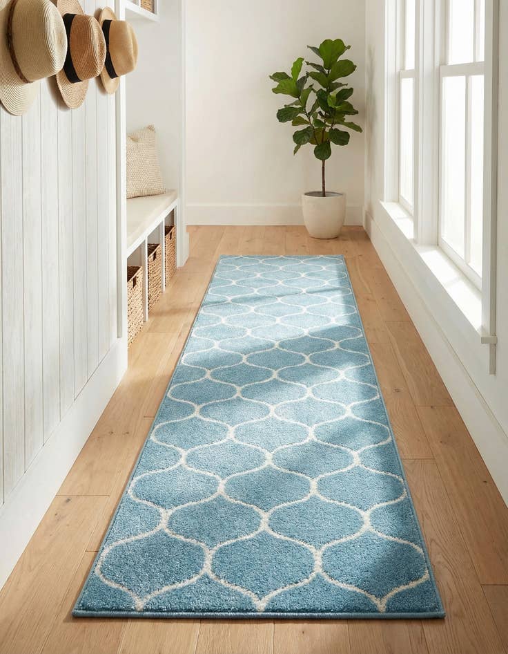 Detail image of 2' x 13' Trellis Frieze Runner Rug