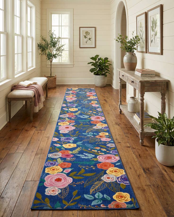 Detail image of 2' 7 x 19' 8 Blossom Runner Rug