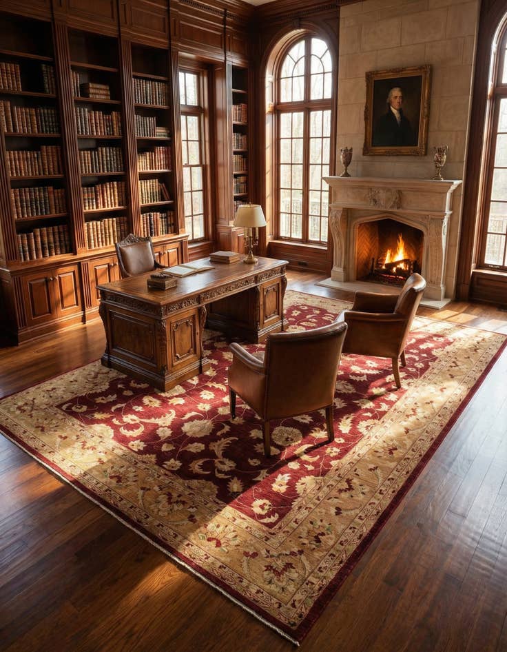 Detail image of 12' 1 x 17' 10 Hand Knotted Peshawar Ziegler Rug