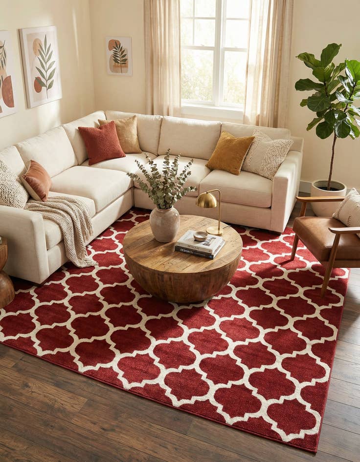 Detail image of 10' x 10' Trellis Square Rug