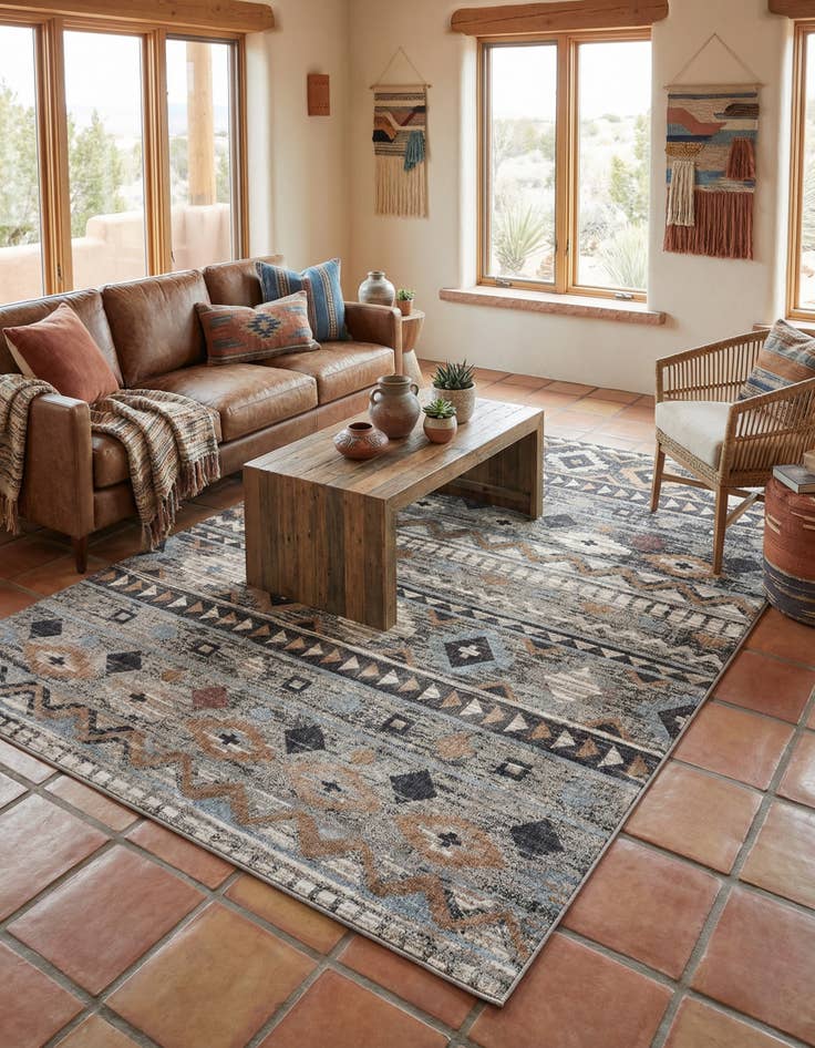 Detail image of 10' x 13' Eco Southwestern Rug