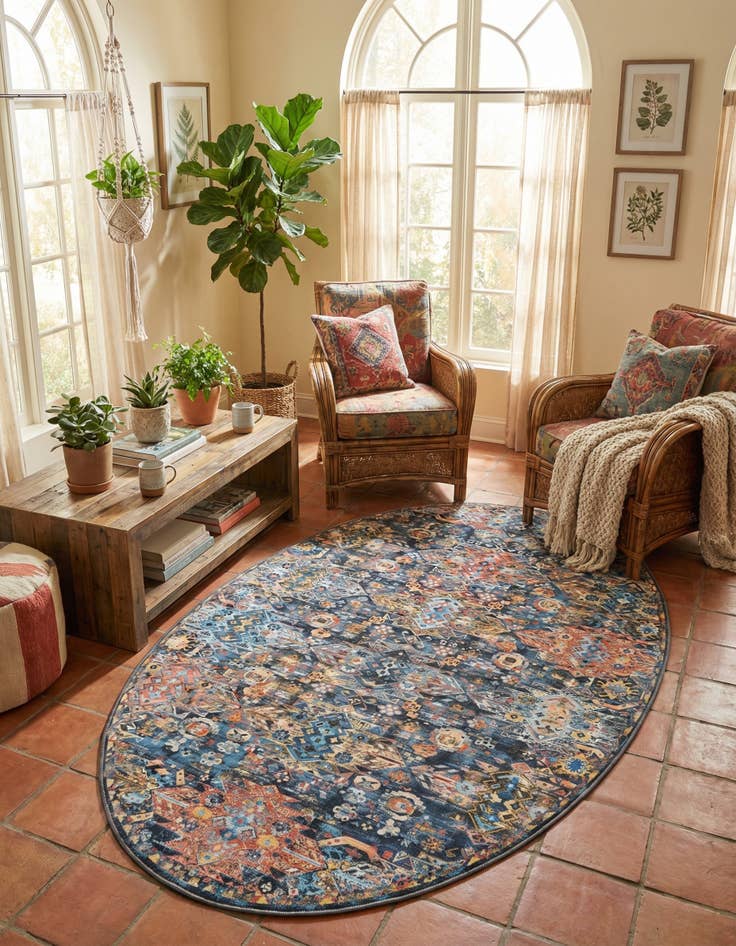 Detail image of 5' x 8' Timeless Oval Rug