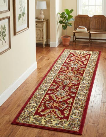 Red Classic Agra Runner Rug