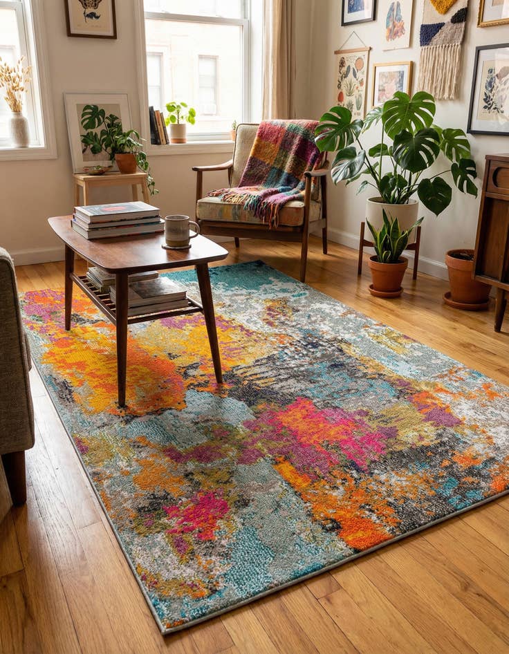 Detail image of  4' x 6'  Washable Vivid Rug