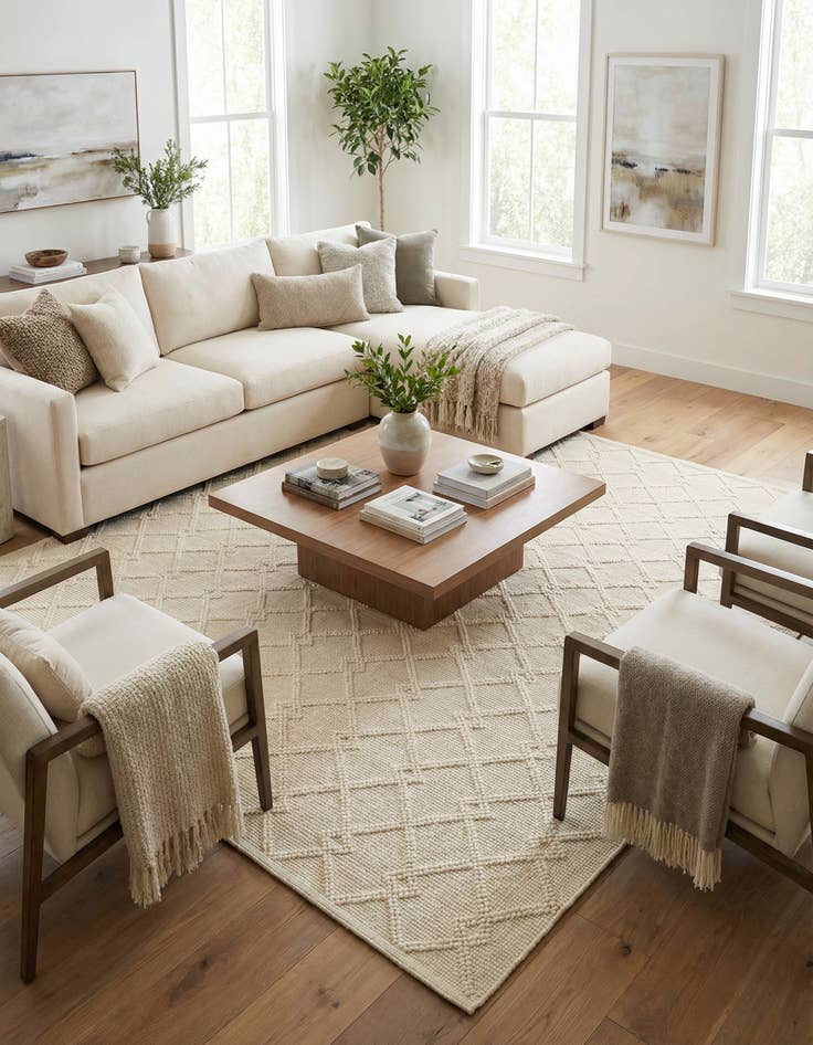 Detail image of 8' x 8' Hand Knotted Jill Zarin Dorset Square Rug