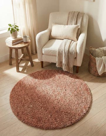 3' 3 x 3' 3 Jill Zarin Shaggy Chic Round Rug