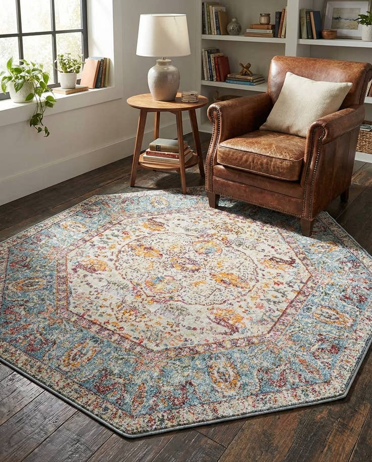 Detailansicht von 150cm x 150cm Havana Achteck Teppich