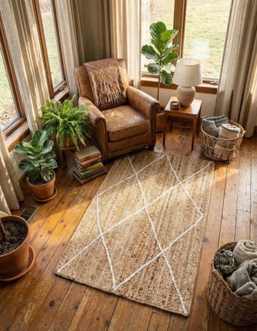 3' 3 x 5' 1 Handmade Braided Jute Rug
